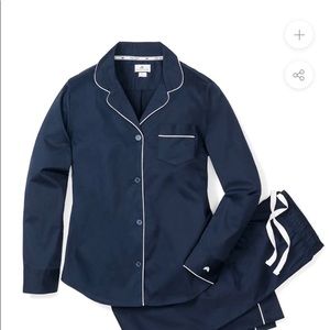 NWT in original packaging Petite Plume Women’s  Size XS two-piece navy p.j. set